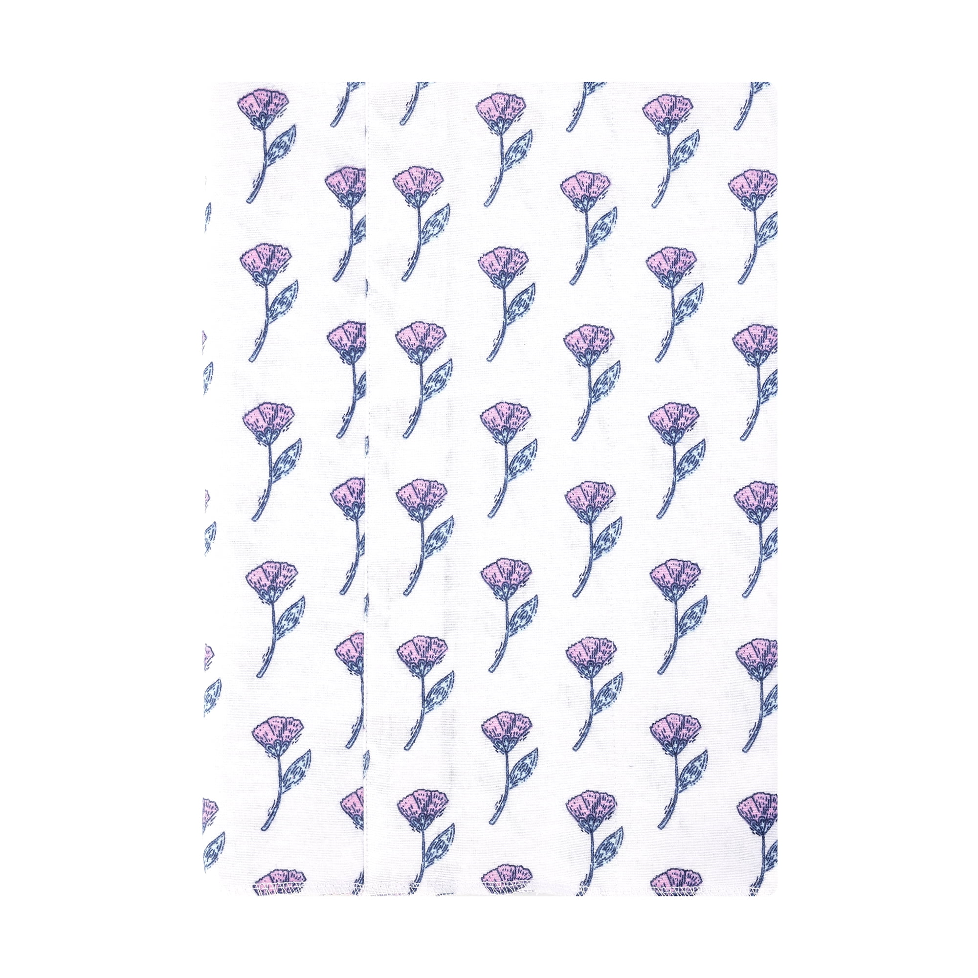 Hudson Baby Girl Cotton Polyester Flannel Burp Cloths 7-Pack, Begonia Pink Floral, One Size