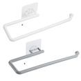thumbnail image 2 of tredstone Kitchen Paper Roll Holder Wall Mount Self-adhesive Rag Rack Punch-free 180 Degree Movable Hanging Shelf Accessories Grey, 2 of 9