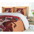thumbnail image 5 of Ambesonne Colorful Duvet Cover Sets, Mexican Skull, 2-King, Cinnamon Magenta Maroon, 5 of 7