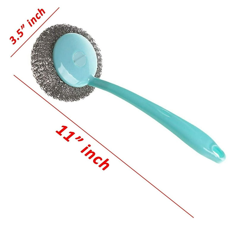 Steel Wool Scrubber With Handle,heavy Duty Pot Scrubbers Dish, Scrubber  Cleaning Brush Wash For Dish,brushes Cleaning Supplies For Pots,pans, Gril  - Temu