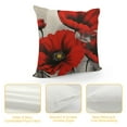 thumbnail image 4 of Nawypu  Poppy Flower Throw Pillow Cover Vintage Red Poppy Flower Decorative Pillowcase for Sofa and Bed Couch, 4 of 5
