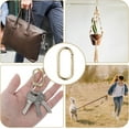 thumbnail image 7 of Duslogis 6Pcs Gold Key Ring, Gold Carabiner, Oval Gold Carabiner Clip Snap Clip, Metal Keychain Clip for Purse Strap Alloy Round Buckle Key Hook for Bags Purse Keychain Replacement, 7 of 7