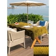 thumbnail image 4 of Outdoor Tablecloth with Umbrella Hole and Zipper, Yellow Geometric Rectangle Table Cloth 60x102 Inch Waterproof Tablecloth, Modern Abstract Art Ombre Picnic Table Cover for Patio Camping, 4 of 7
