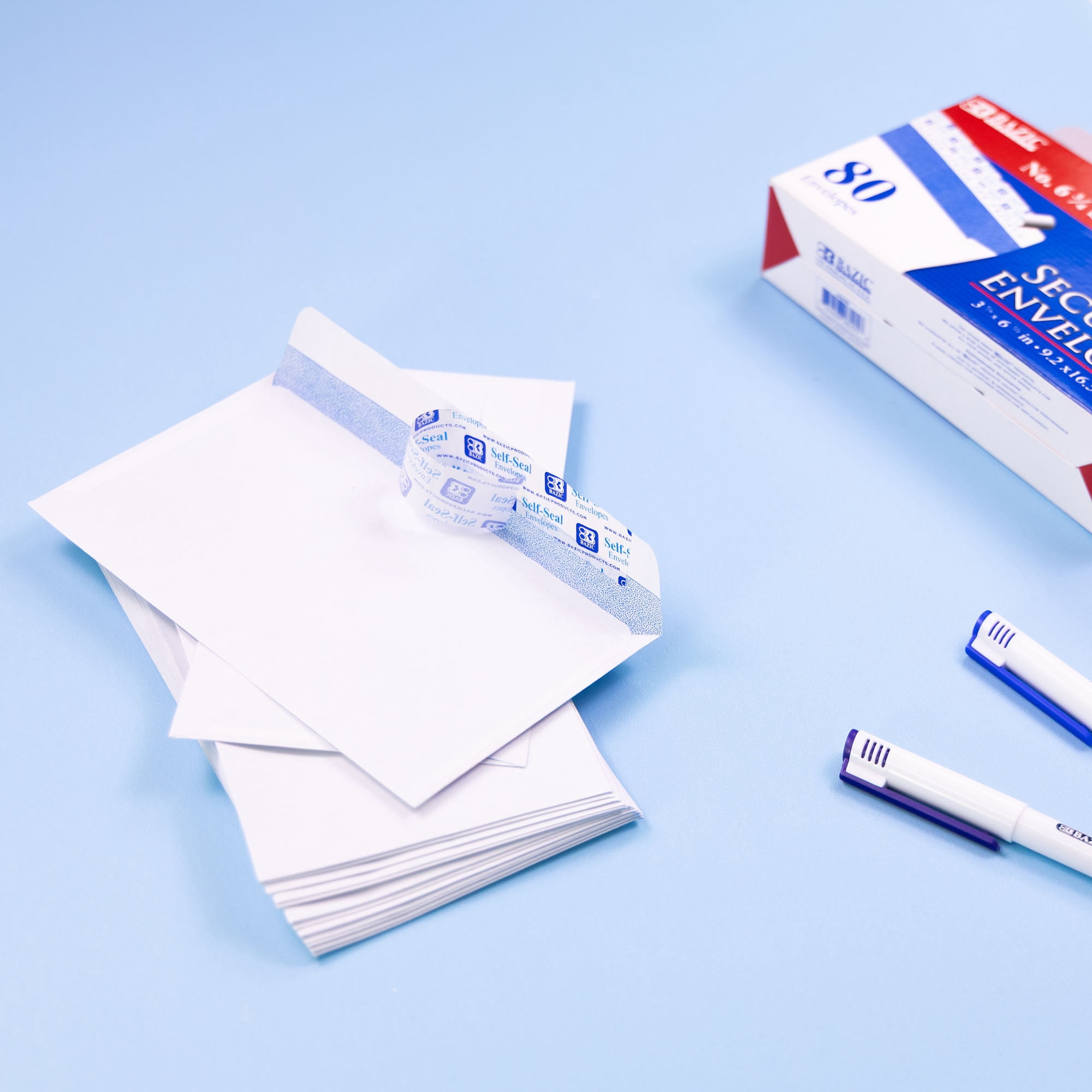 BAZIC Security Self Seal Envelope 3 5/8" x 6 1/2" #6 Tint Mailing Envelopes, 1920-Count