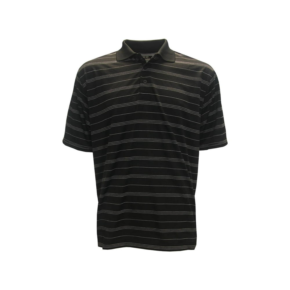 Snake Eyes Golf Men's Players Tech Stripe Polo Shirt, Small Black/White ...