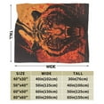 thumbnail image 3 of DouZhe Ultra-Soft Micro Fleece Lightweight Flannel Bed Blanket, Cartoon Angry Orange Tiger Print Cozy Warm Throw Blankets, 50"x40", 3 of 7