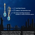 thumbnail image 2 of Gem Stone King 14K Yellow Gold Swiss Blue Topaz Earrings for Women | 1.10 Cttw | Gemstone November Birthstone | Oval 6X4MM, 2 of 6