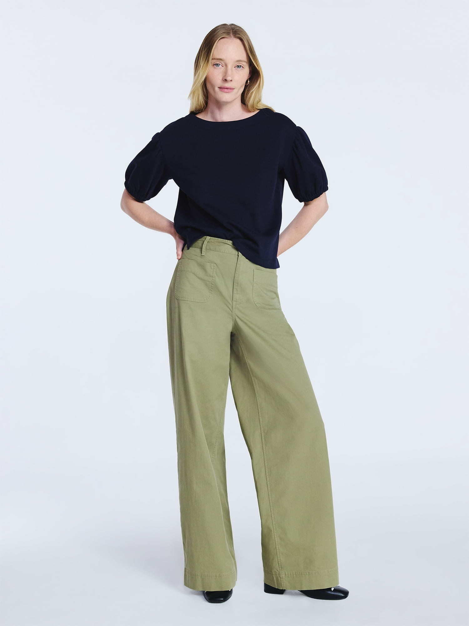 Free Assembly Women's Puff Sleeve Tee, Sizes XS-XXL