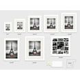 thumbnail image 4 of Studio 500 6pc Luxury Value Pack 8 x 10-inch White Solid Wood Table top and Hanging Picture Frames made with Tempered Glass and Acid Free Off-White Bevel Core Mat Board for 5 x 7-in Pictures Frames, 4 of 7