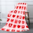 thumbnail image 2 of Amarainy Heart Pattern Flannel Throw Blanket For Winter Gift Home Sofa Bed Decoration 50x60 inch, 2 of 5