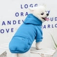 thumbnail image 4 of Pet Hoodies for Large Dogs Spring and Fleece Sweatshirt with Hat and Zip Pocket Pet Clothing Blue L, 4 of 5