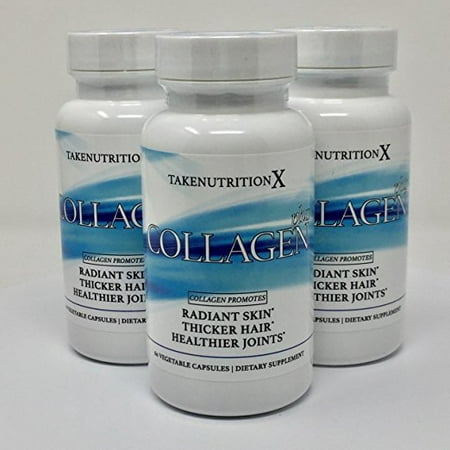 TakeNutritionX Collagen Radiant Skin,Thicker Hai, Healthier joints Supports Hair, Skin, Nails, Tendons and Bones, 60 Vegetable