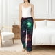 thumbnail image 4 of Balery Red And Green Carnation Pantalones de pijama para mujer, pijamas ultraligeros, pantalones de estar por casa-Small, 4 of 6