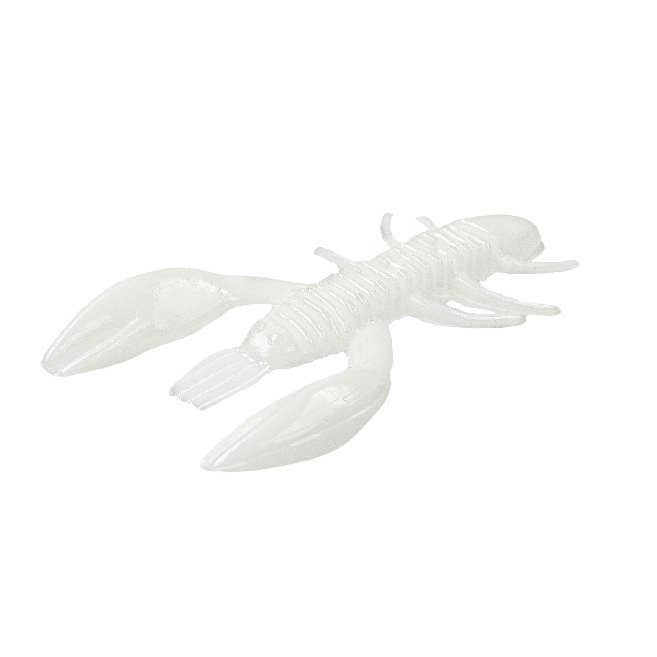 (3 pack) Ozark Trail Creature Craw 2", White, 6 pieces Fishing Soft Baits