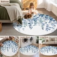 thumbnail image 5 of Round Rugs 3Ft, Eucalyptus Blue Round Area Rug Washable Indoor Throw Carpet, Farmhouse Leaves Summer Spring Small Non Slip Circle Rug for Bedroom Living Room Home Decor Aesthetic, 5 of 8