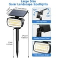 thumbnail image 3 of Solar Lights Outdoor, 4 pack 136 LEDs, Big Bright, IP65 Waterproof Auto On/Off Landscape Solar Spotlights for Yard, Garden, Pathway, Tree - Warm White, 3 of 6