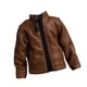 thumbnail image 5 of Figura a escala 1/12, chaqueta de cuero sintético, ropa de muñeca hecha a mano, disfraz para acción de 6 pulgadas Marrón, 5 of 9