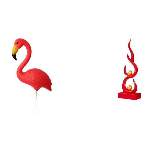 Escultura De Jardín De Flamenco En Llamas, Figura De Resina, Adorno Para Patio, Oficina, Estantería, Decoración Moderna, Regalo Artesanal Para Las Fiestas, Primavera E Invierno.