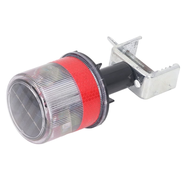 Safety Strobe, Solar Powered Beacon Warning Light Iron Bracket LED Easy To Install Impact Resistant Reflective for Boat