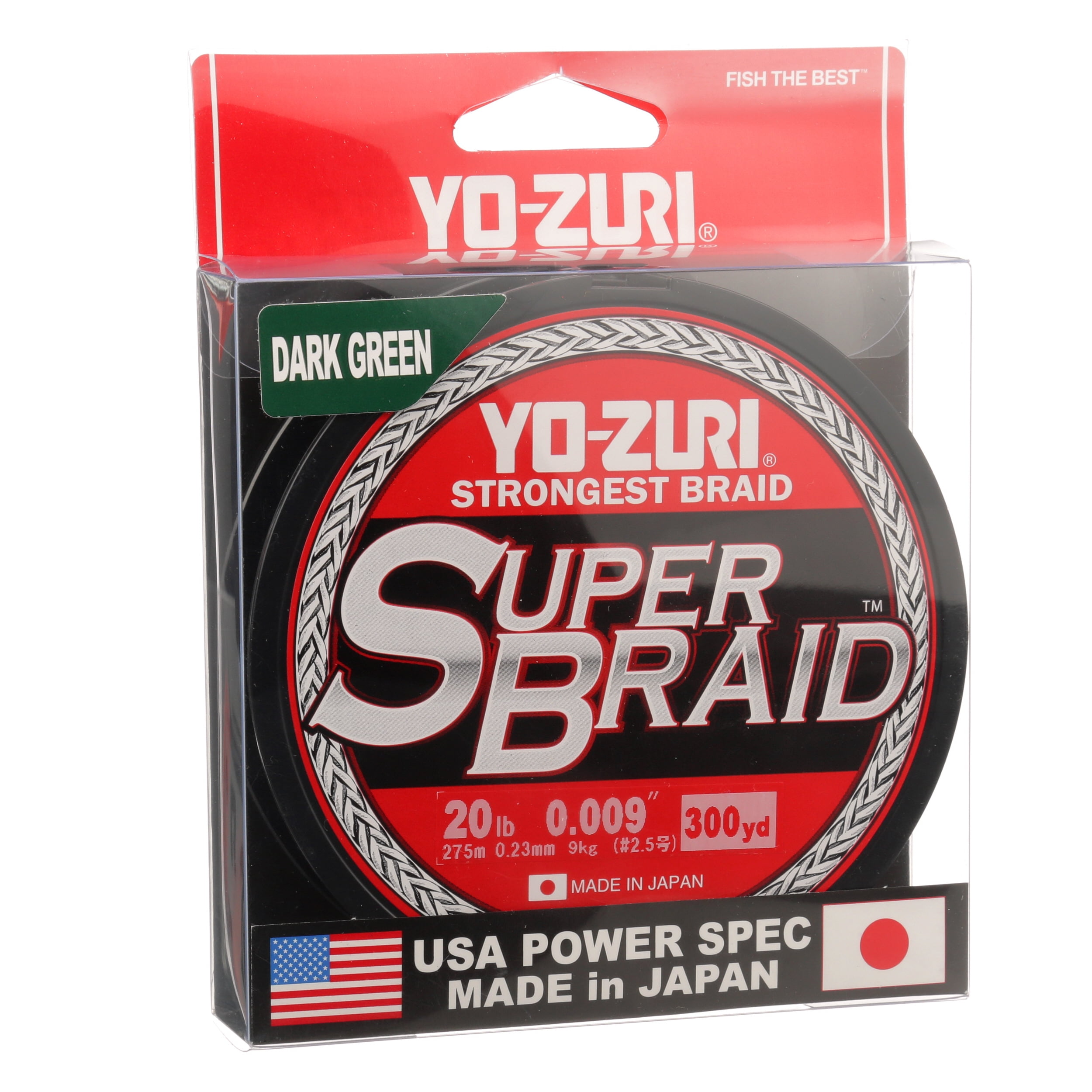 Yo-Zuri Super Braid 300 yard Spool Dark Green 20LB