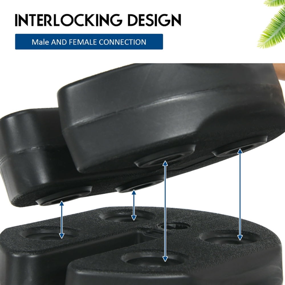 Aimee Lii 4 Pieces 20Lbs Water Filled Weight Plates for Shade Umbrella, Backyard Canopy Gazebo Aimee Lii 4 Pieces 20Lbs Water Filled Weight Plates for Shade Umbrella, Backyard Canopy Gazebo