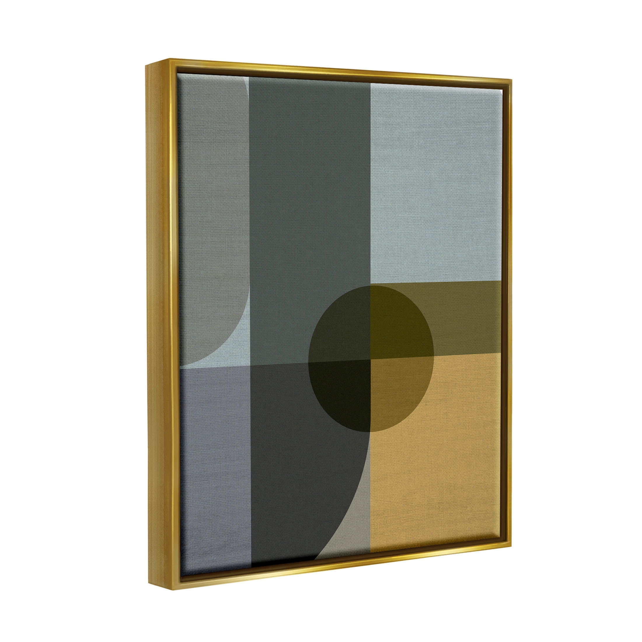 Geometric Arched Contemporary Shapes Abstract Graphic Art Metallic Gold Framed Art Print Wall Art