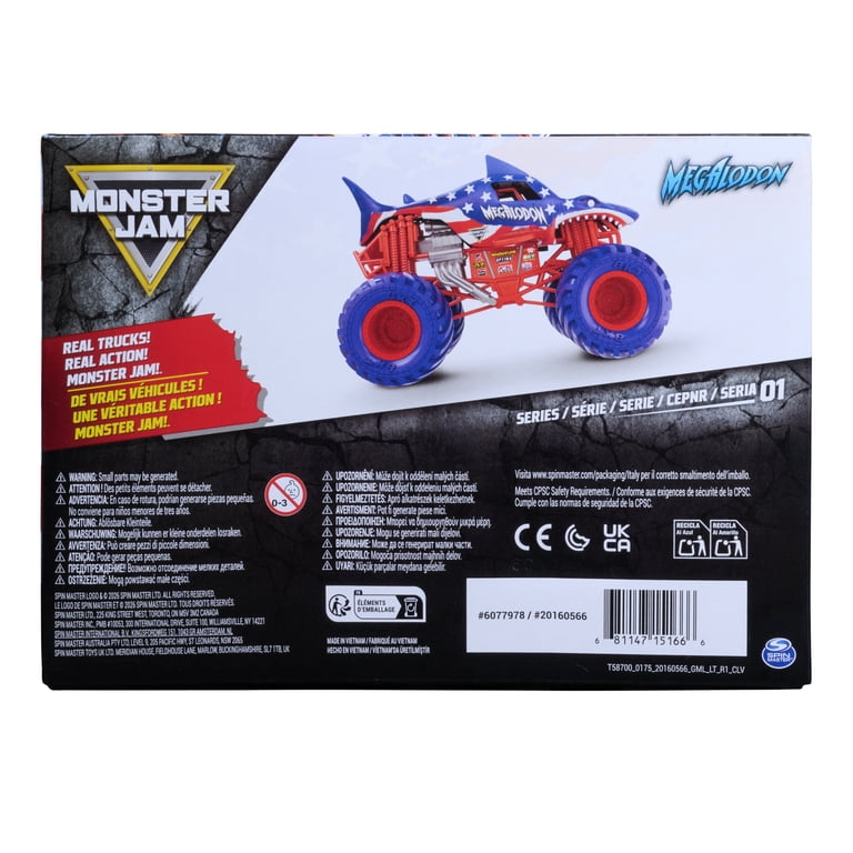Monster Jam Megalodon Stars & Stripes 1:24 Scale Die-Cast Truck photo 8