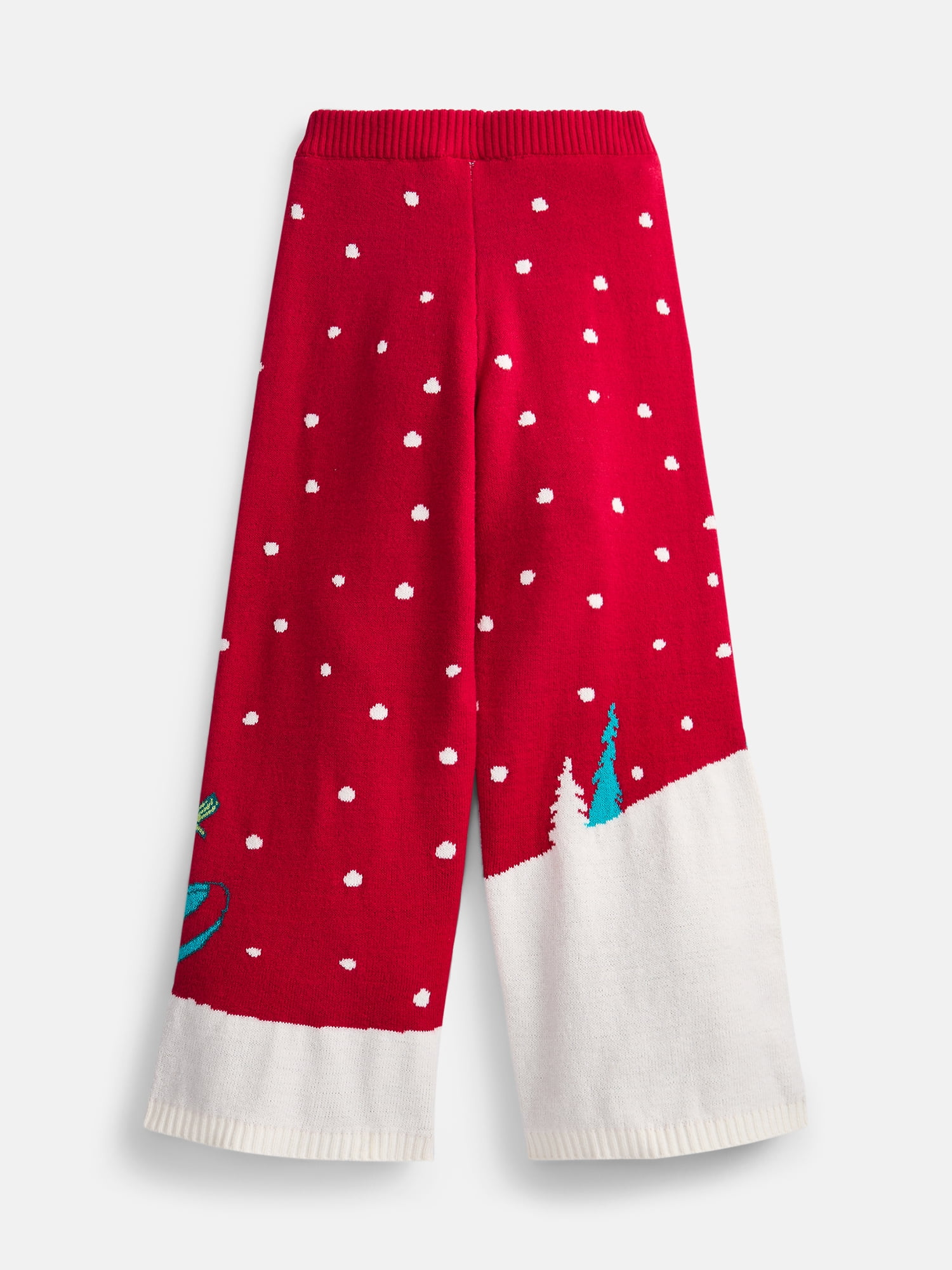 The Grinch Girls' Jacquard Wide Leg Knit Pants, Sizes 4-16