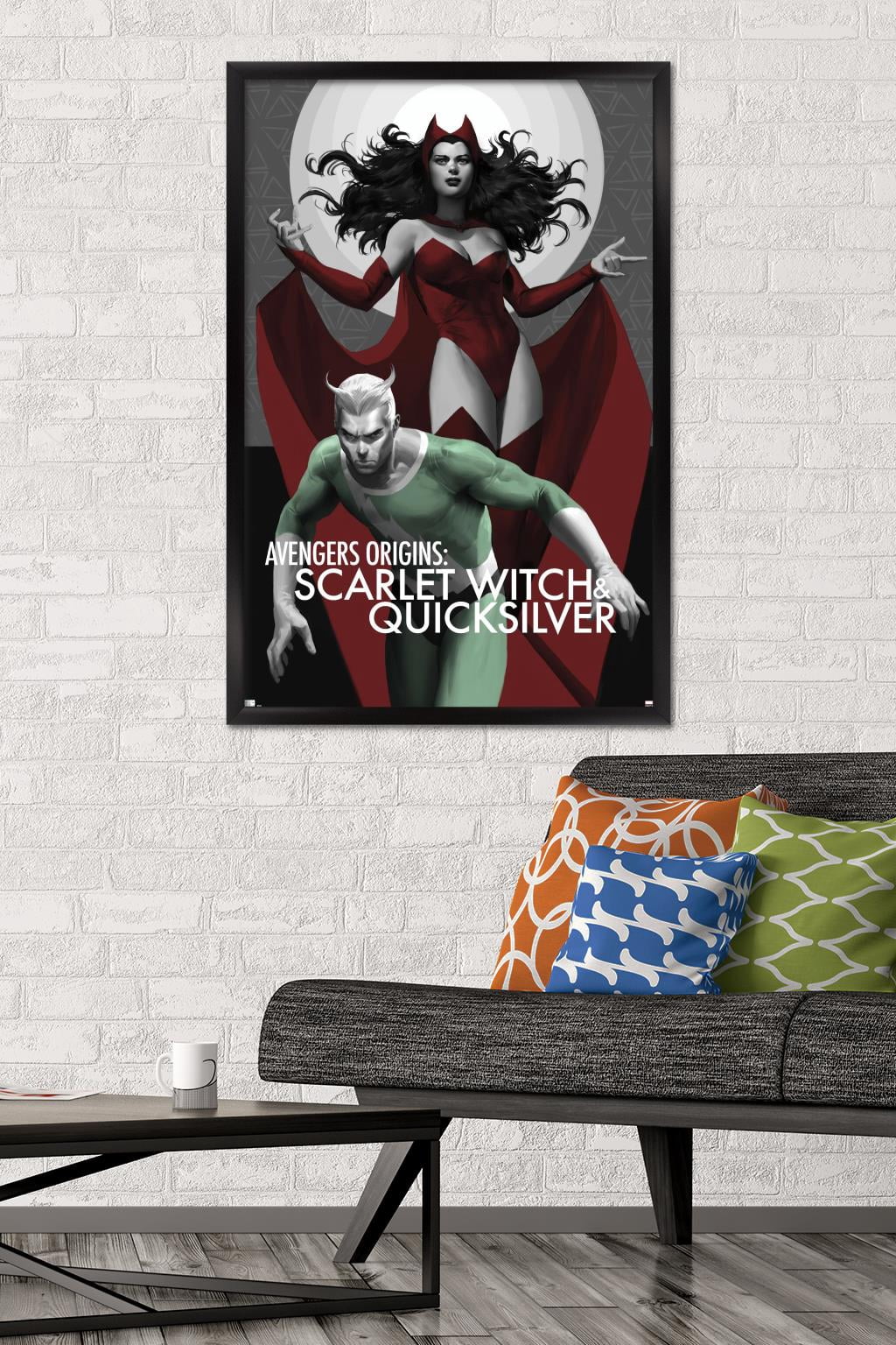 Marvel Comics - Scarlet Witch - The Scarlet Witch & Quicksilver #1 Wall Poster, 22.375" x 34", Framed