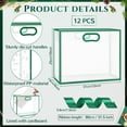 thumbnail image 2 of 12 Pcs Clear Plastic Gift Bags with Die Cut Handles Reusable Party Favor Bags with Ribbon for Mother's Day Wedding Graduation Bridal Shower Baby Shower, 12 x 10 x 5''(Green), 2 of 7