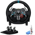 thumbnail image 1 of Logitech G Dual-Motor Feedback Driving Force G29 Gaming Racing Wheel with Responsive Pedals for PC, PlayStation 5, PS4 and PS3 - Black with 6Ave Cleaning Kit, 1 of 7