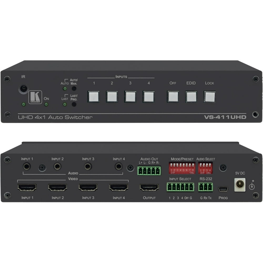 Kramer 4x1 4k60 420 HDMI Auto Switcher With Audio