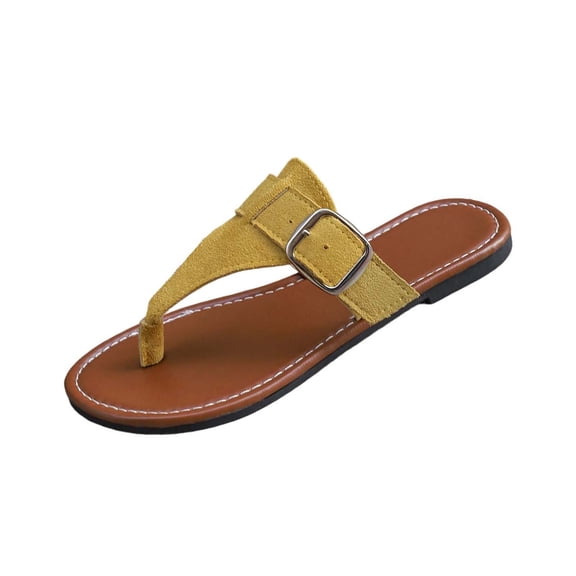 TAGOLD Women's Slippers,Women's Fashionable Casual Solid Color Flat Lightweight Beach Slippers