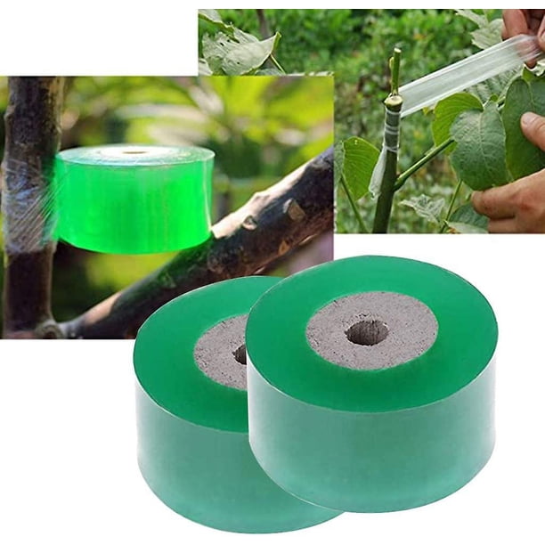 Rollos de cinta para injertos de vivero, cintas elásticas para injertos de vegetales para plantas de jardín, árboles frutales florales (tamaño 2 cm x 100 m)