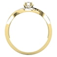 thumbnail image 3 of Dazzlingrock Collection Round White Diamond Solitaire Crossover Twist Promise Bridal Ring for Women (0.20 ctw, Color I-J, Clarity I1-I2) in 18K Yellow Gold, Size 6, 3 of 6