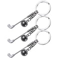 thumbnail image 1 of unbranded 3Ud Llaveros Deportivos De Metal Con Bola De Golf Plateada Para Colgar Llaves Y, 1 of 8