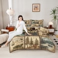 thumbnail image 4 of Castle Fairy Kids Safari Bear Full Size Comforter Sets,Vintage Jungle Cabin Bedding Sets, 4 of 8