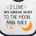 thumbnail image 4 of Inktastic I Love My Great Aunt to the Moon and Back Boys or Girls Baby Bib, 4 of 4