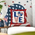 thumbnail image 5 of OutmaxHome Patriotic 4th of July Linen Pillow Covers 18x18 Inch Independence Memorial Day Throw Pillow Case Cushion Cover for Bedroom Sofa Living Room Couch Chair, 5 of 6