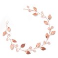 thumbnail image 3 of Qarigey Diadema de hoja de oro rosa elegante y delicada de aleación para regalos de diadema de boda nupcial Accesorio para el cabello, 3 of 6