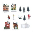 thumbnail image 1 of 13 Pieces Christmas Village Figurines LED House Decor, 1 of 1
