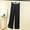 Gray, variant on Womens Capri Pants Solid Elastic Waist Tie Wide Leg Pajama Pants Loose Soft Breathable for Daily Home Sleep Summer