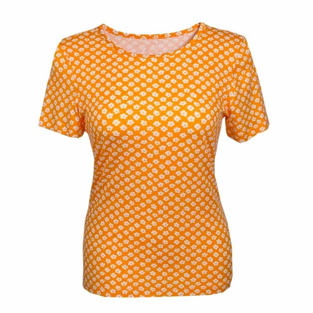 Blusa George Talla CH Cuello Ojal Naranja