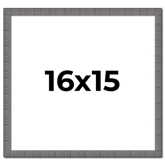 16x15 Frame Blue Kingsley Pewter Solid Wood Picture Frame Width 0.75 Inches |Interior Depth 0.5