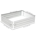 thumbnail image 3 of Outsunny Galvanized Raised Garden Bed, 4' x 3' x 1' Metal Planter Box, 3 of 8