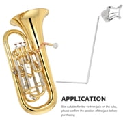 FRCOLOR Clamp-on Lyre Metal Plating Euphonium Marching Music Clip Lyre For Trumpet Clarinet Trombone,9.45X7.48X0.59