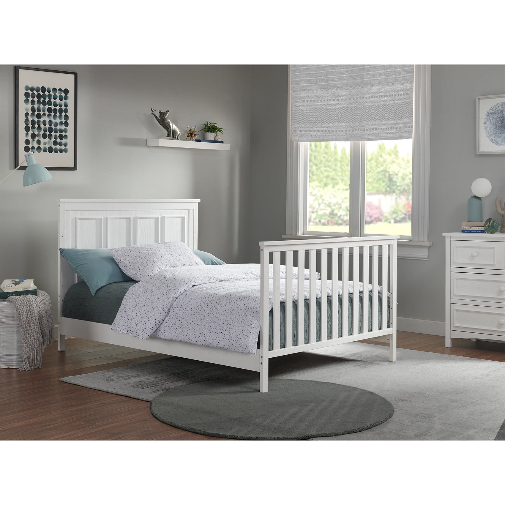 Oxford Baby Farmington Full-Size Bed Conversion Kit, Rustic White