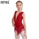 thumbnail image 2 of Niños Niñas Gimnasia Rítmica figura artística patinaje mono Ballet danza brillante borla de diamantes de imitación leotardo con flecos mono, 2 of 5