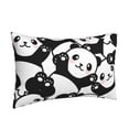 thumbnail image 2 of Naloa Seamless Pattern Cute Panda Pillowcase, Throw Pillowcase, Wrinkle-Free, Stain-Resistant with Hidden Zipper for Bedroom Sofa - 20"x30", 2 of 9