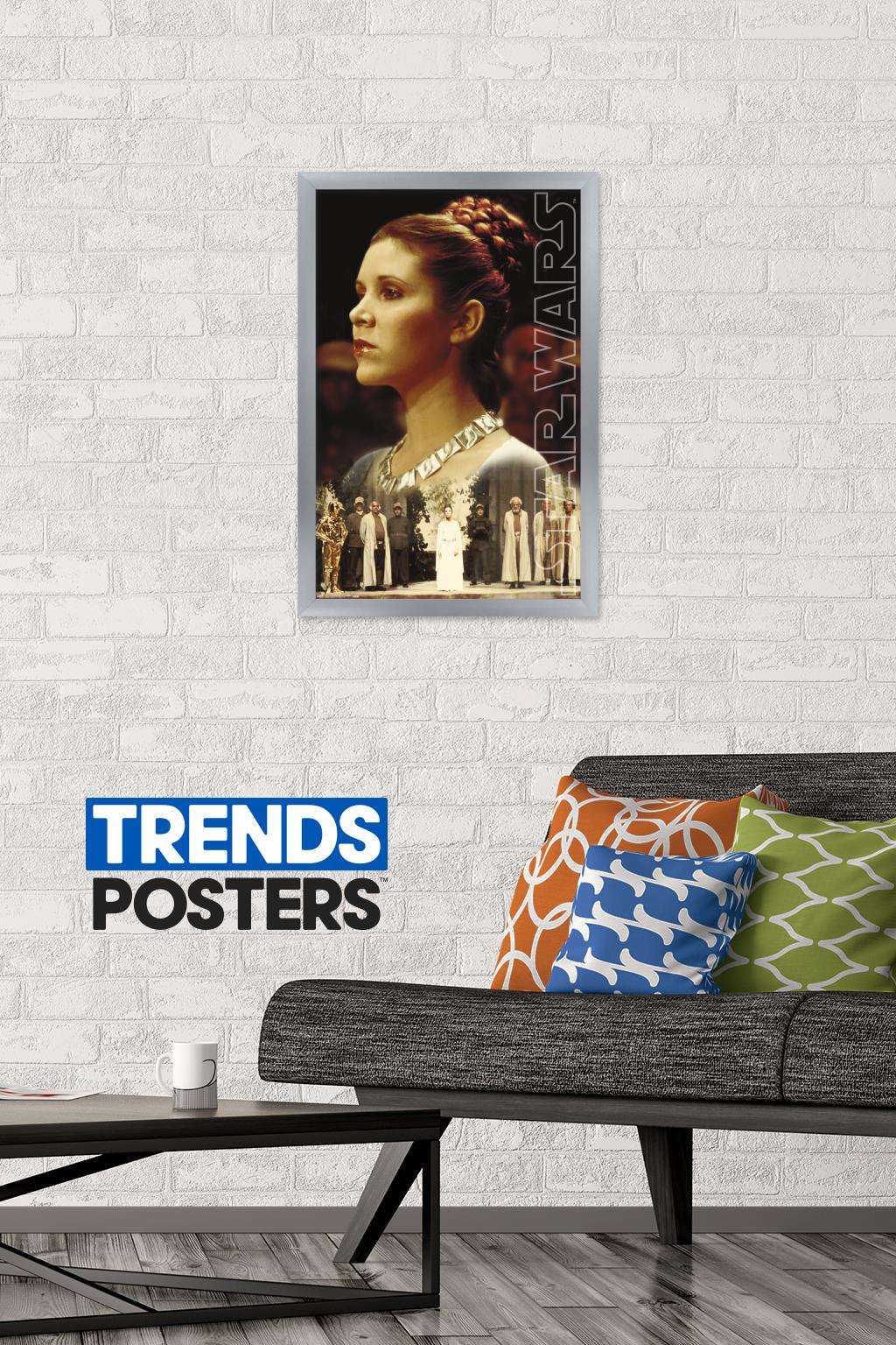 Star Wars: Saga - Princess Leia - Ceremony Wall Poster, 14.725" x 22.375", Framed